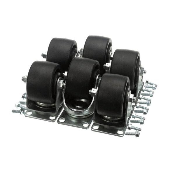 Silver King 4'' Caster Plate Kit W/O Brake 10314-105 - main